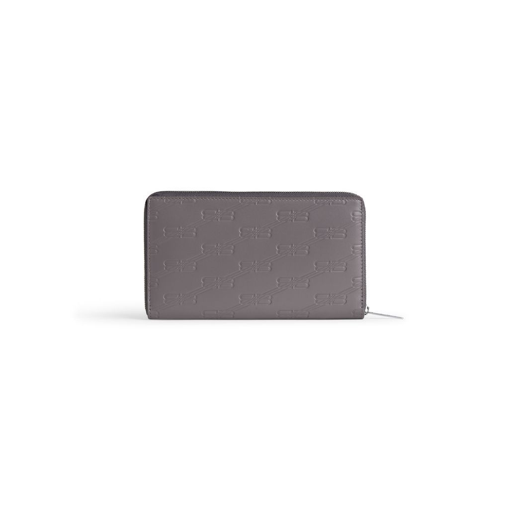 Embossed Monogram Continental Zip Wallet Box