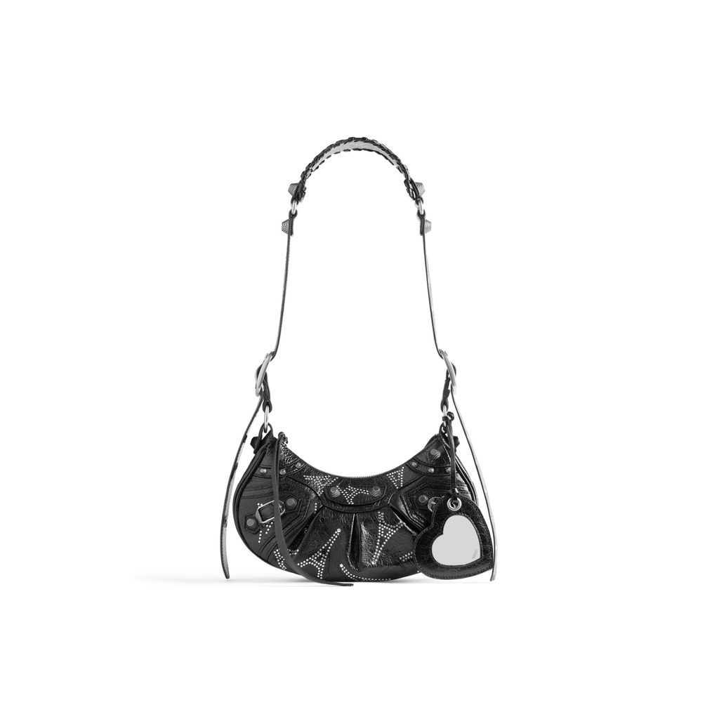 Le Cagole XS Shoulder Bag Eiffel Tower With Rhinestones
