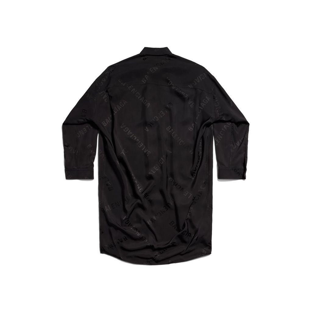 Bal Diagonal Allover Long Sleeve Cocoon Dress