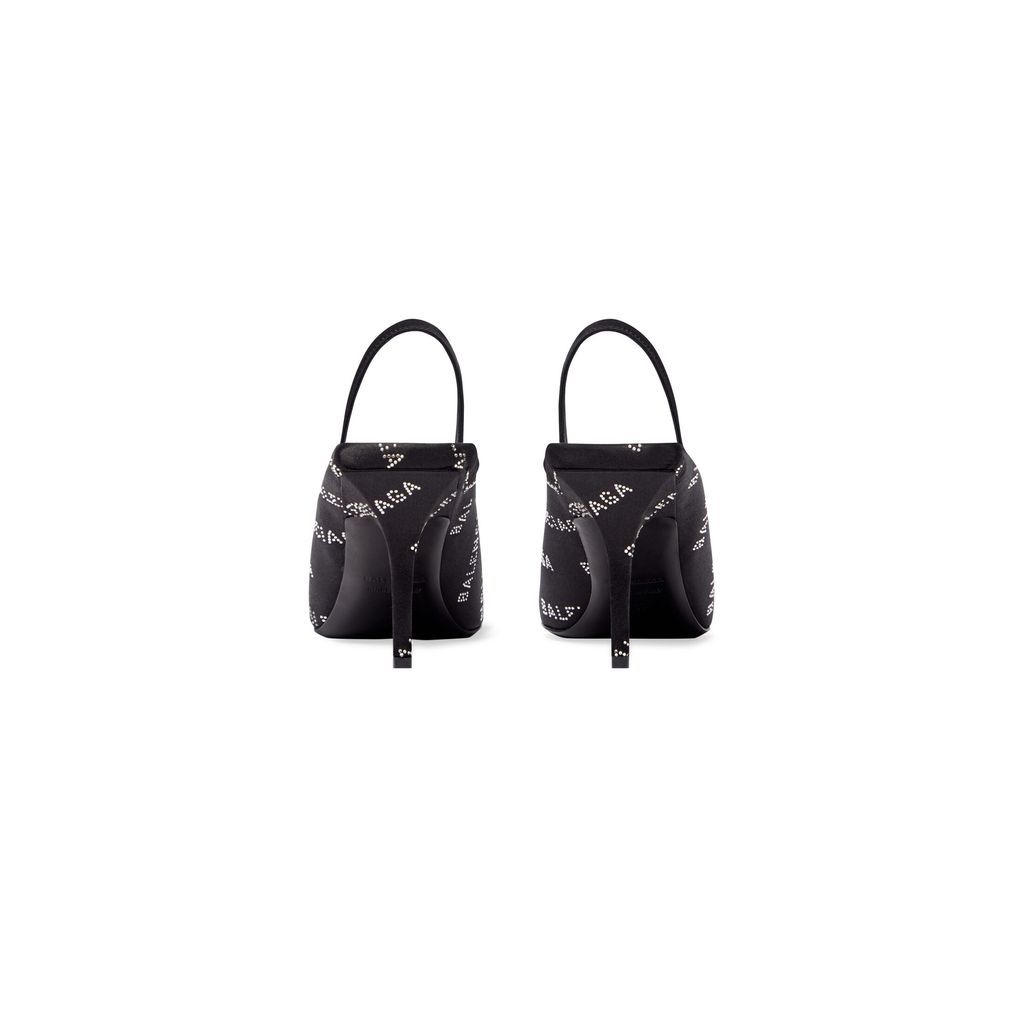Square Knife Slingback 80mm Mule With Rhinestones