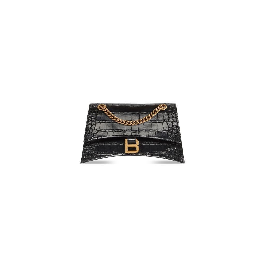 Crush Small Chain Bag Crocodile Embossed 