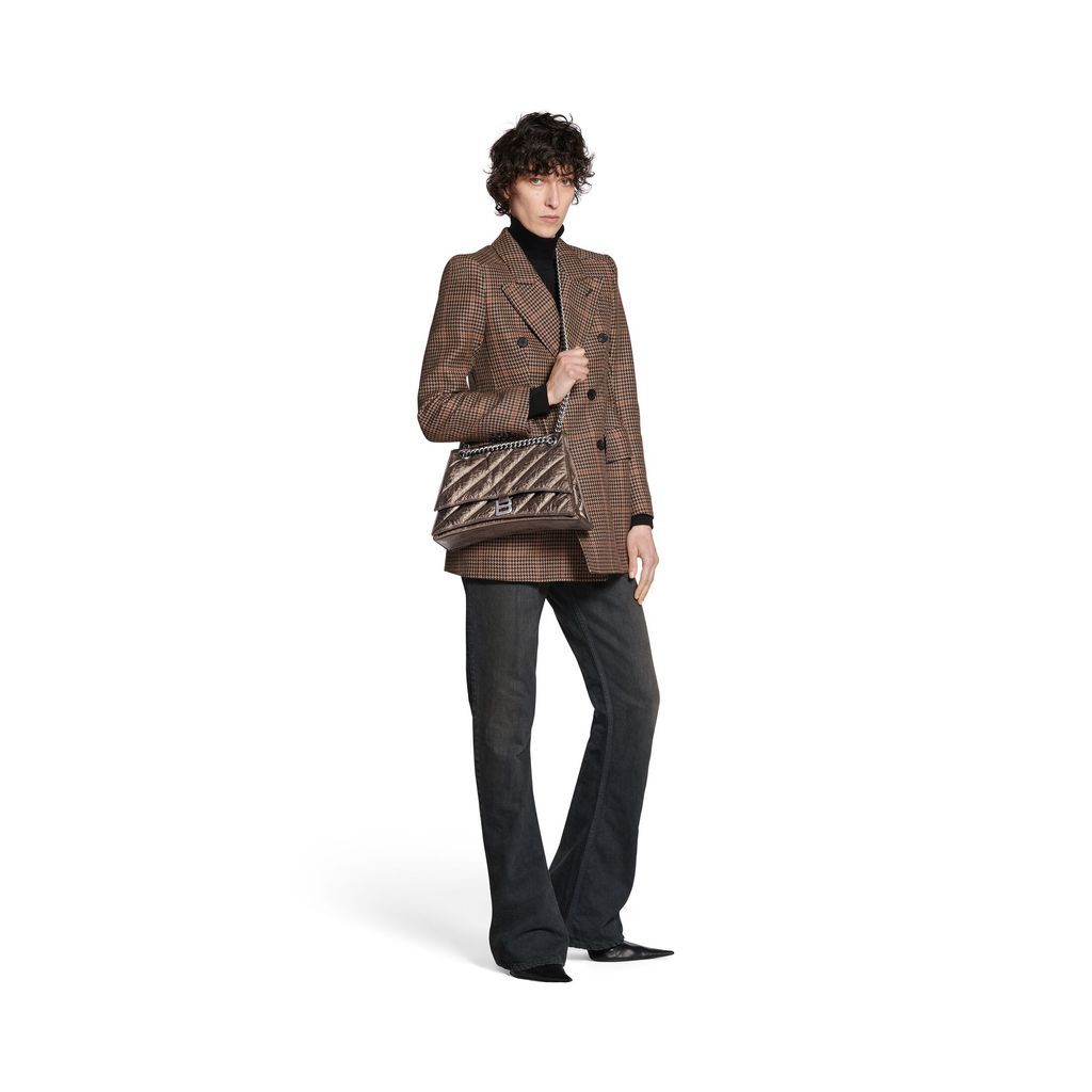 Crush Medium Chain Bag Metallized Quilted 