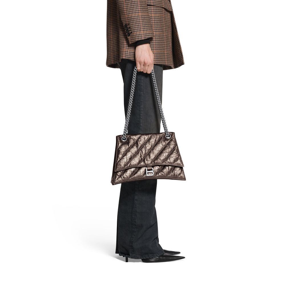 Crush Medium Chain Bag Metallized Quilted 