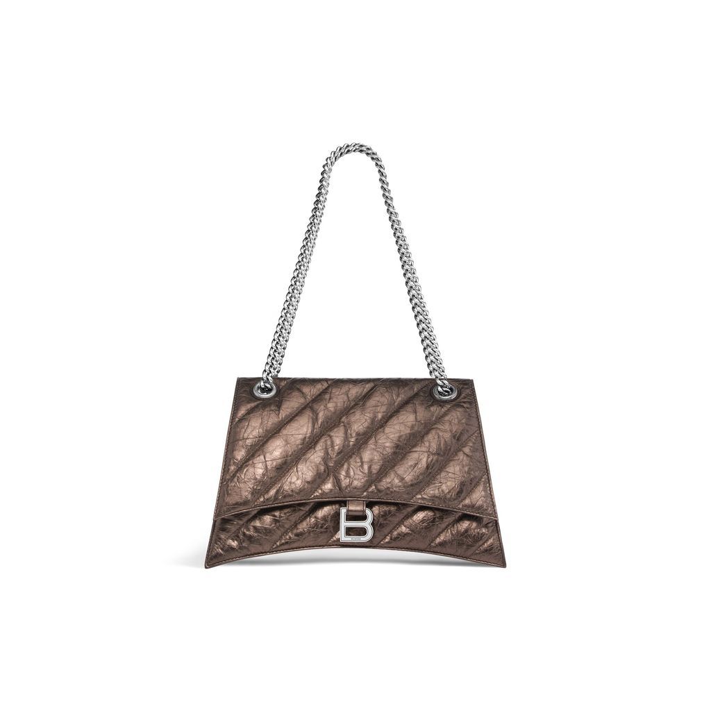 Crush Medium Chain Bag Metallized Quilted 