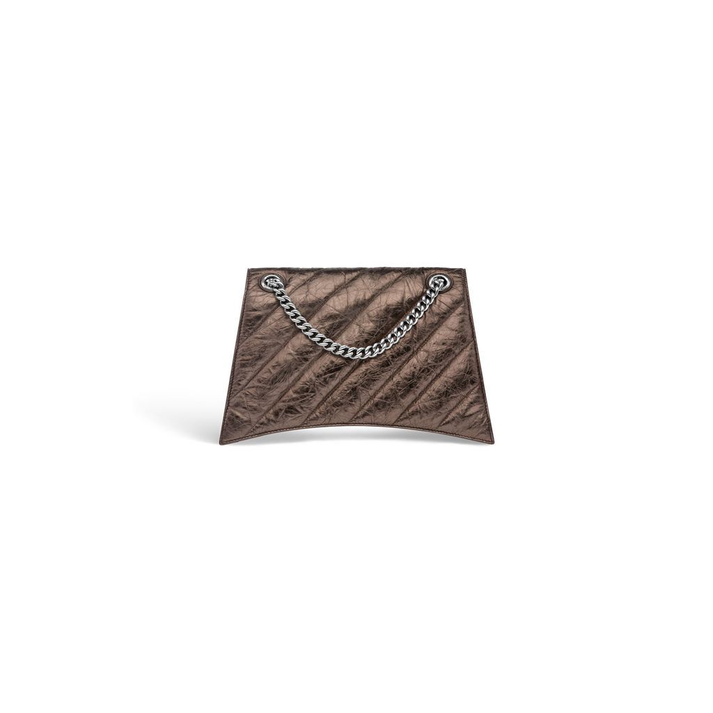 Crush Medium Chain Bag Metallized Quilted 