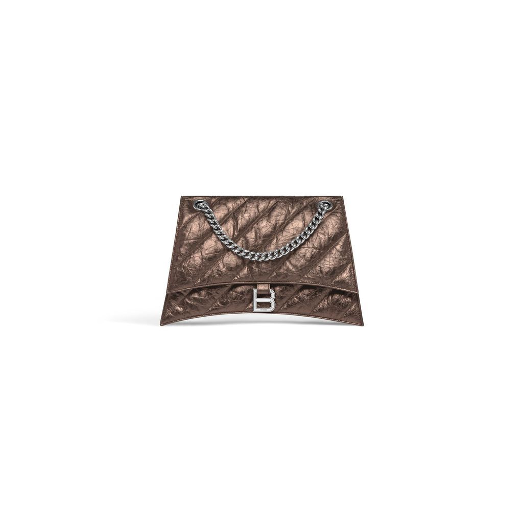 Crush Medium Chain Bag Metallized Quilted 