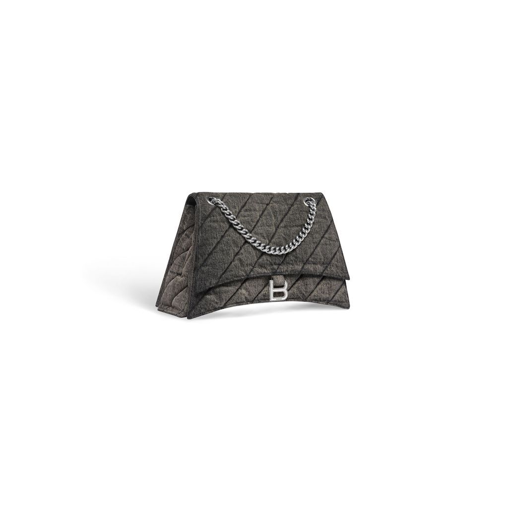 Crush Medium Chain Bag Quilted Denim