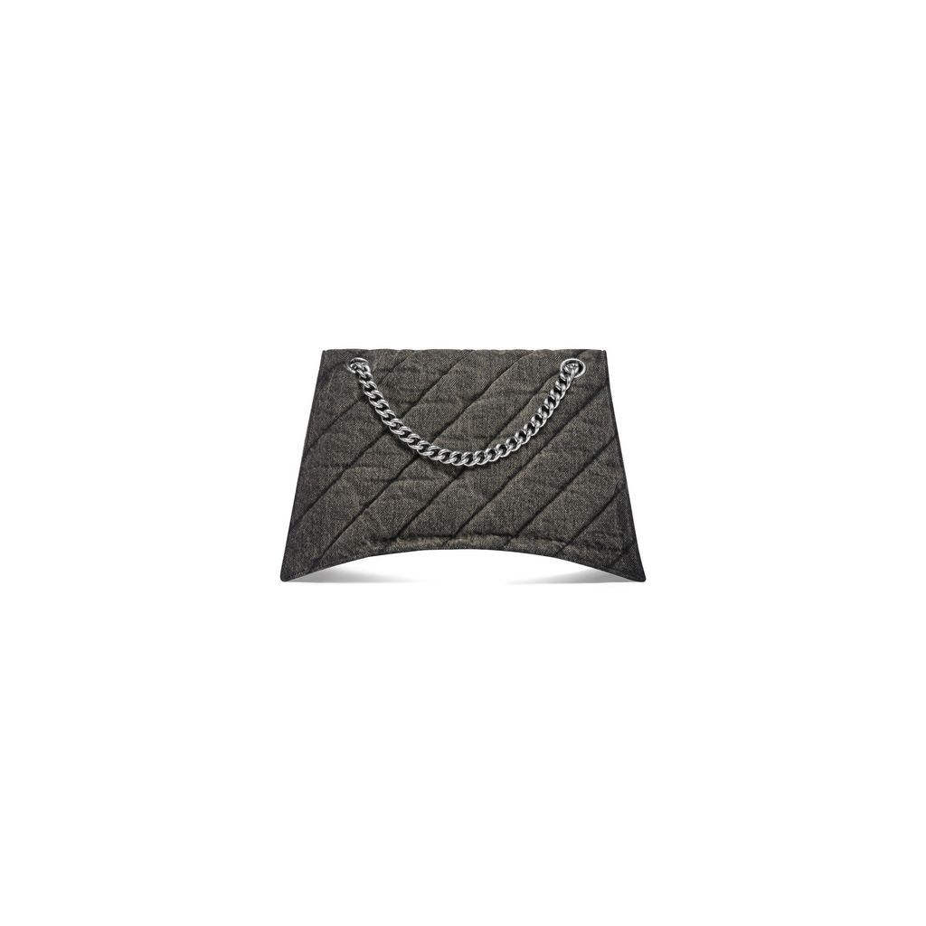 Crush Medium Chain Bag Quilted Denim