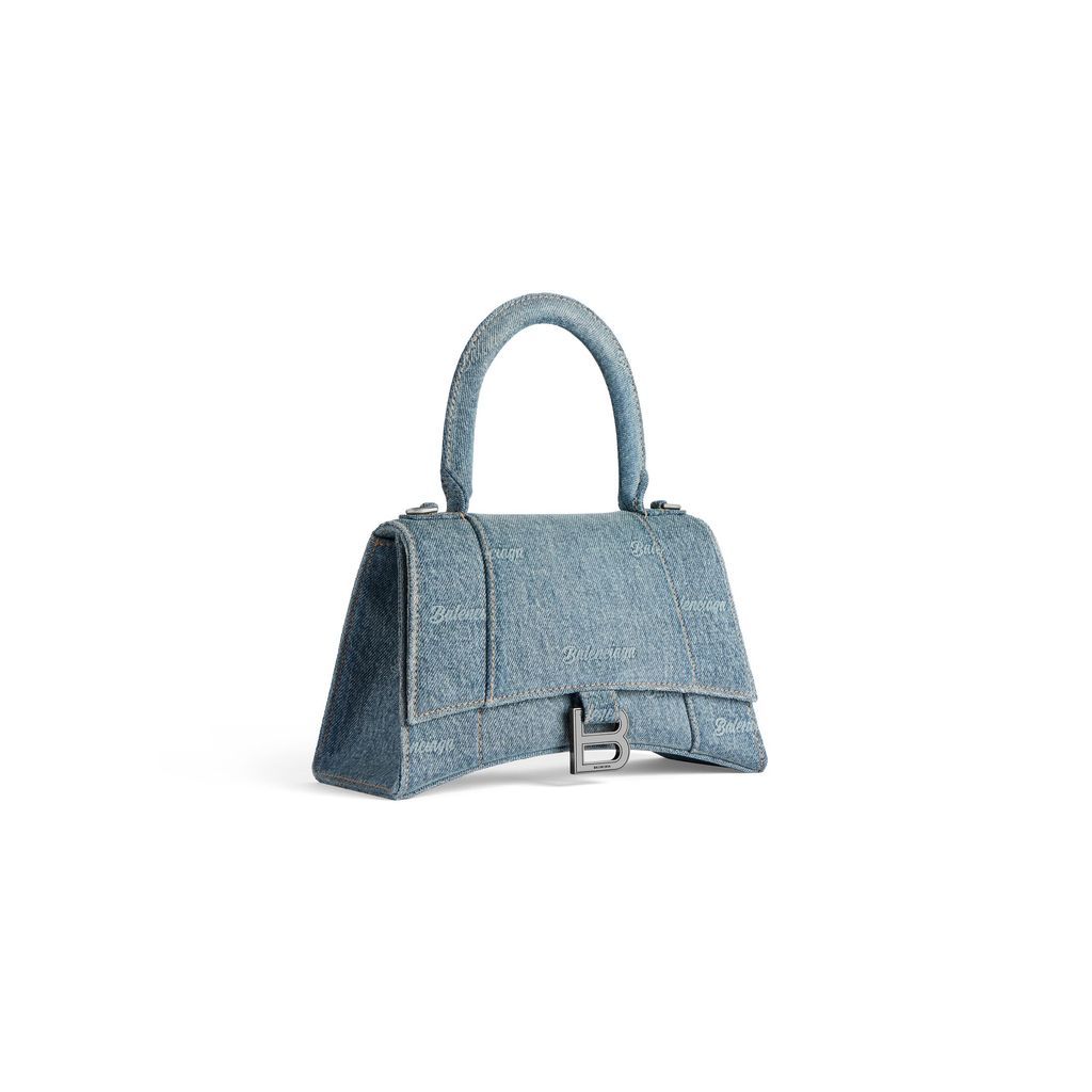 Hourglass Small Handbag Girly Allover Denim