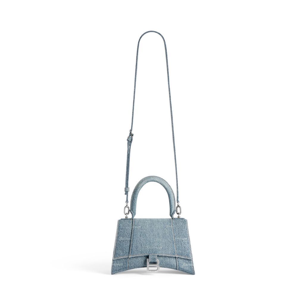 Hourglass Small Handbag Girly Allover Denim