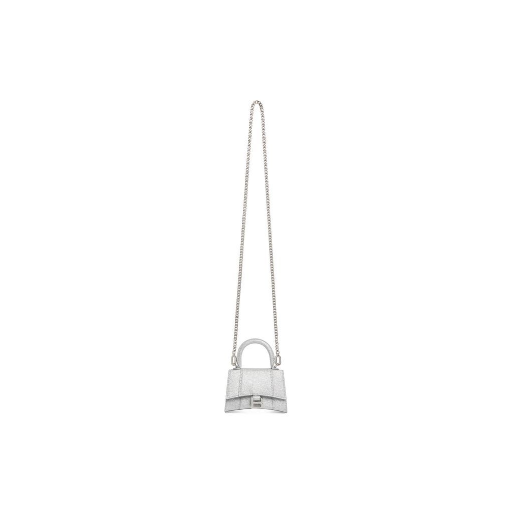 Hourglass Mini Handbag With Chain Sparkling fabric
