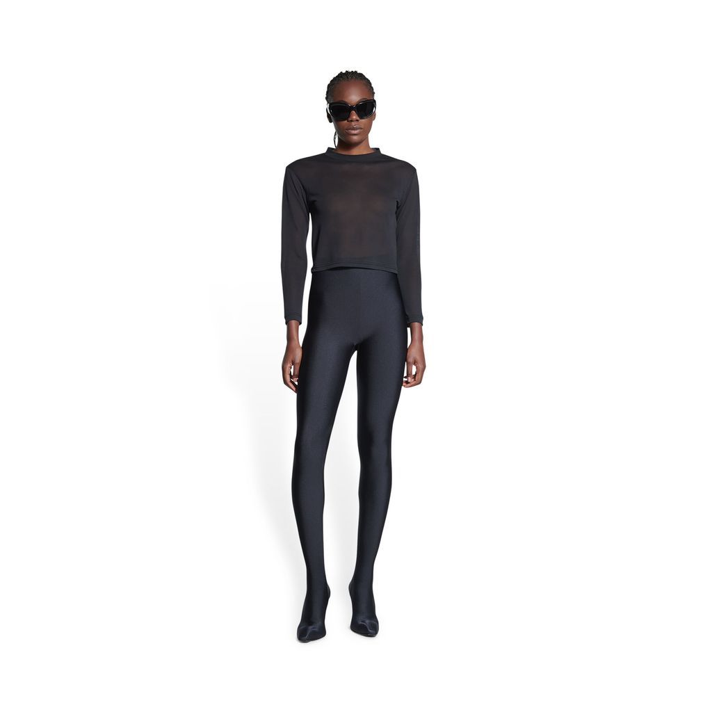 Balenciaga Tab Fitted Long Sleeve T-Shirt