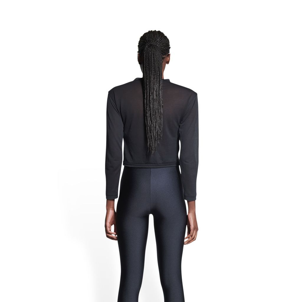 Balenciaga Tab Fitted Long Sleeve T-Shirt
