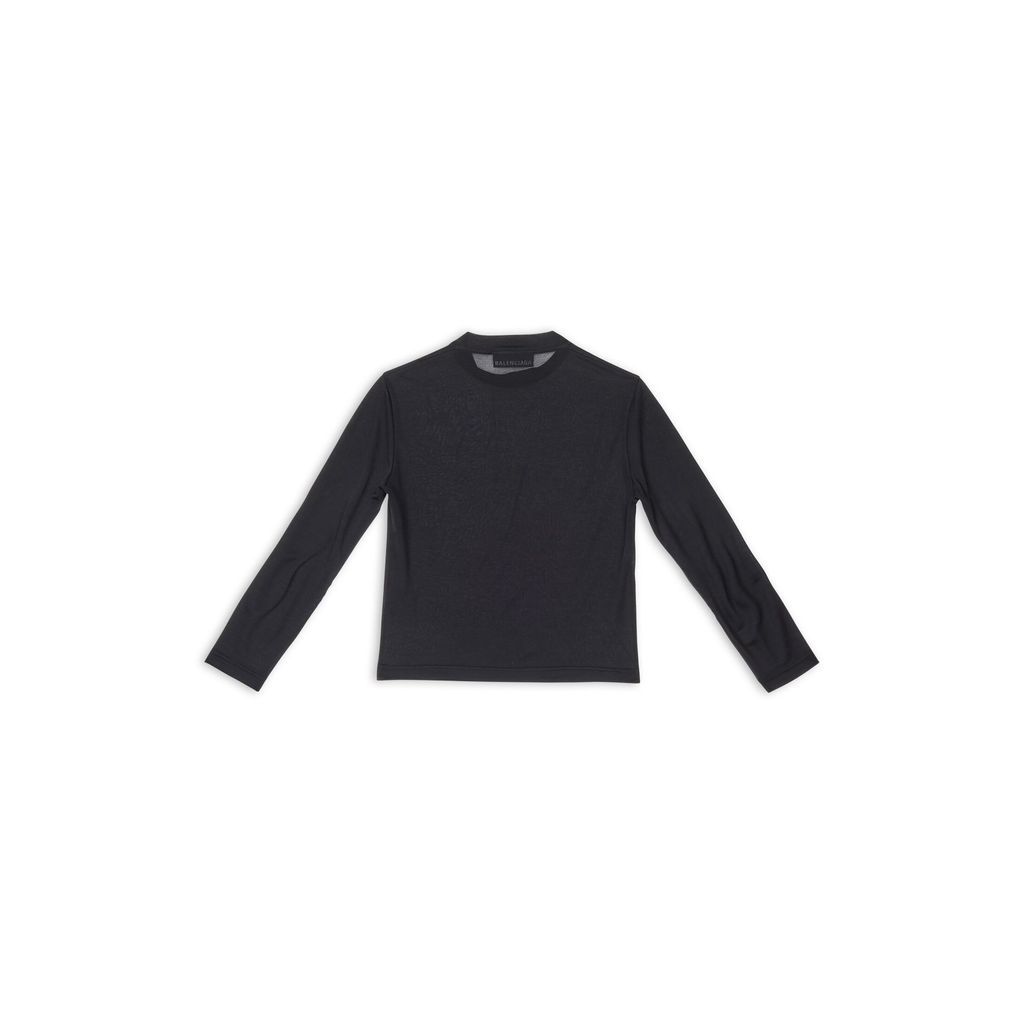 Balenciaga Tab Fitted Long Sleeve T-Shirt