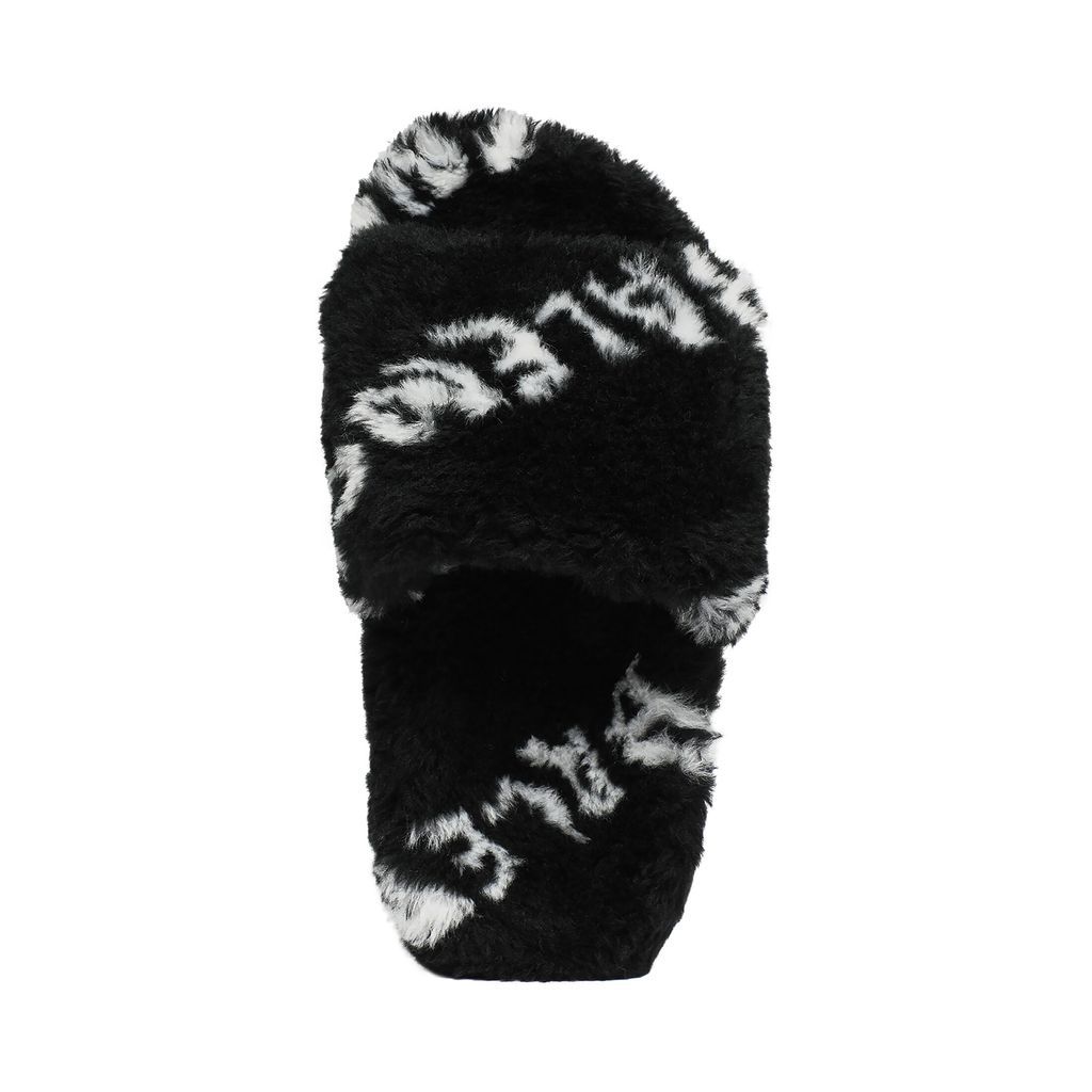 Furry Slide Sandal Allover Logo