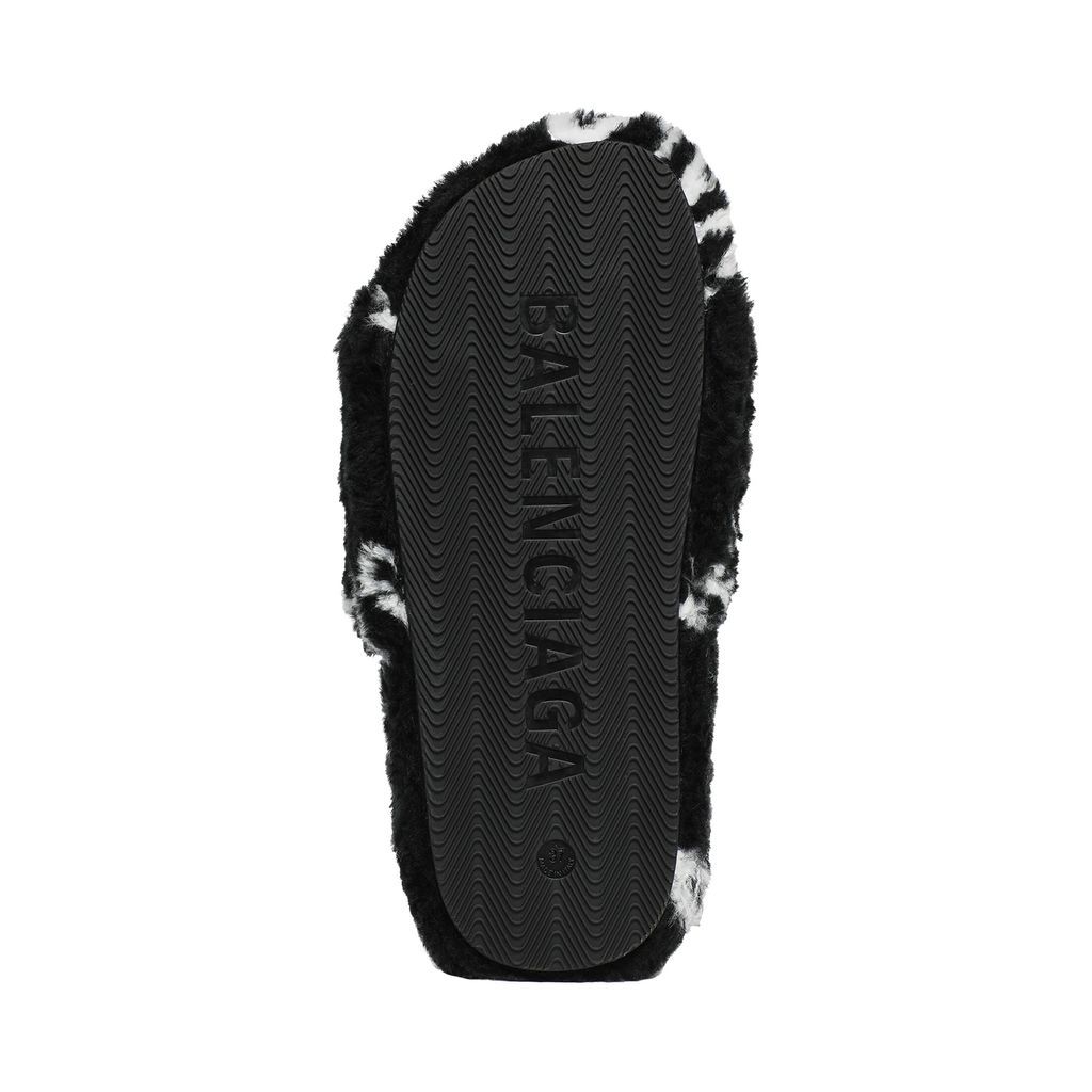 Furry Slide Sandal Allover Logo