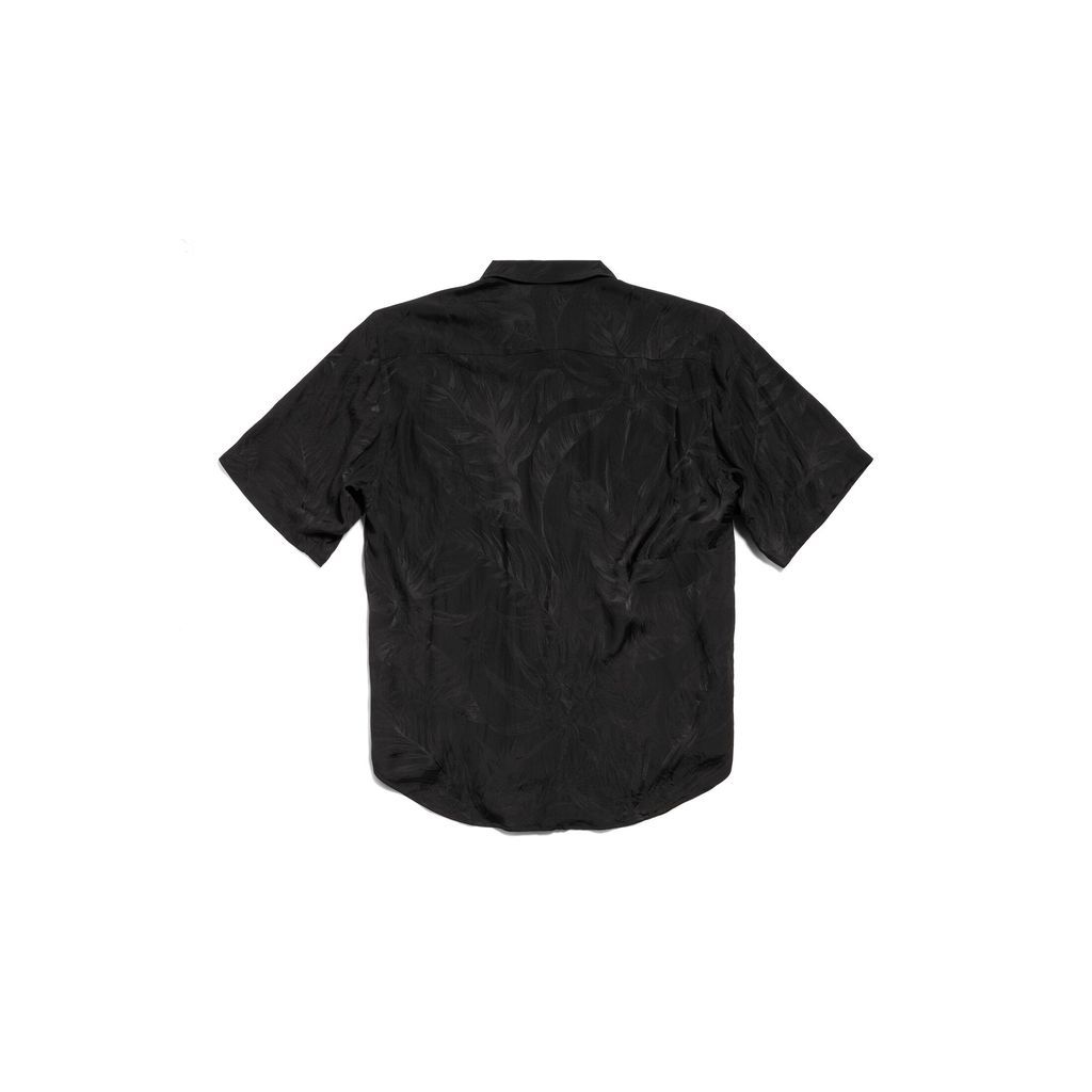 Tropical Flowers Minimal Short Sleeve Shirt Large Fit