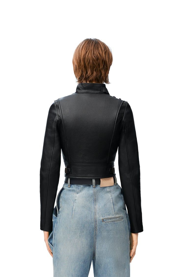 Biker jacket in nappa lambskin