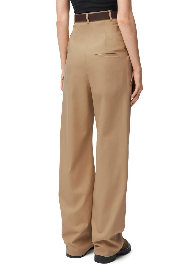Draped trousers in cotton