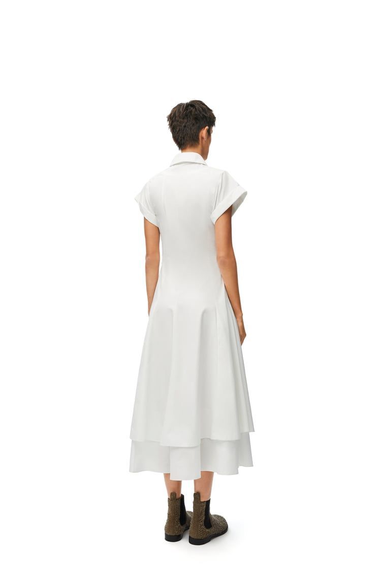 Double layer dress in cotton