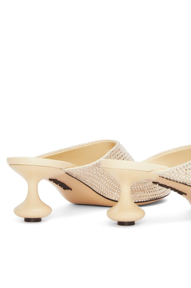 Toy pump in suede and allover rhinestones