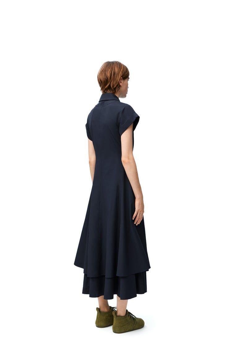 Double layer dress in cotton