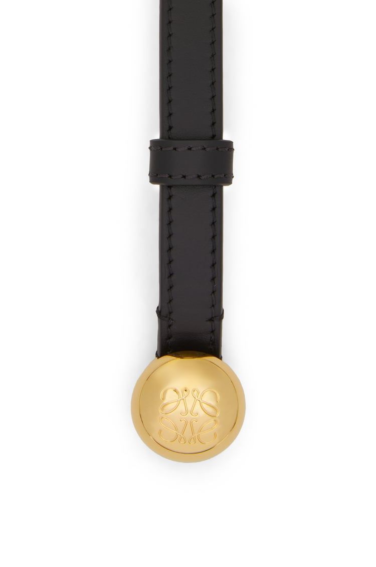 Pebble belt in smooth calfskin