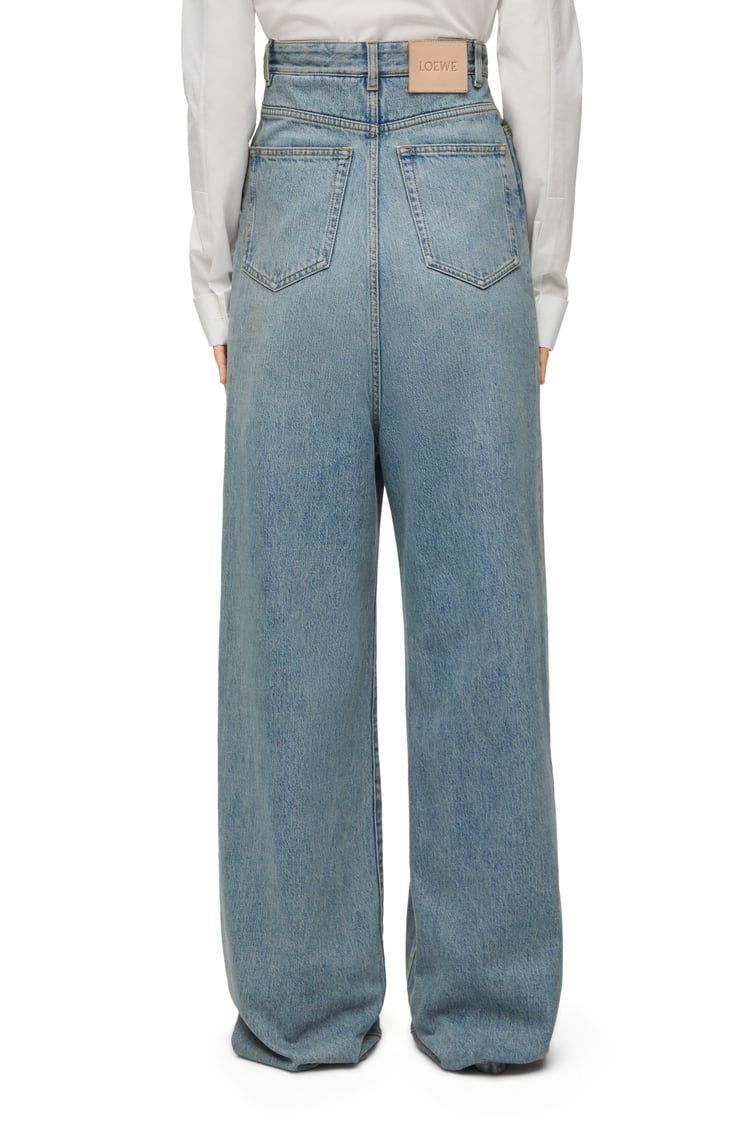 Bustier high waisted jeans in denim