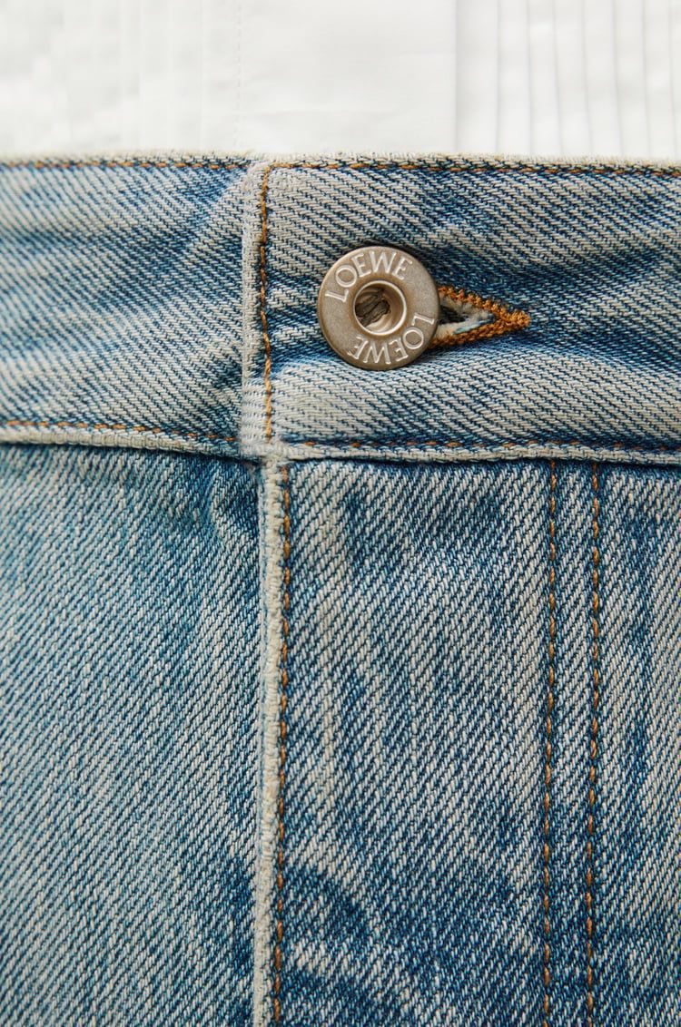 Bustier high waisted jeans in denim