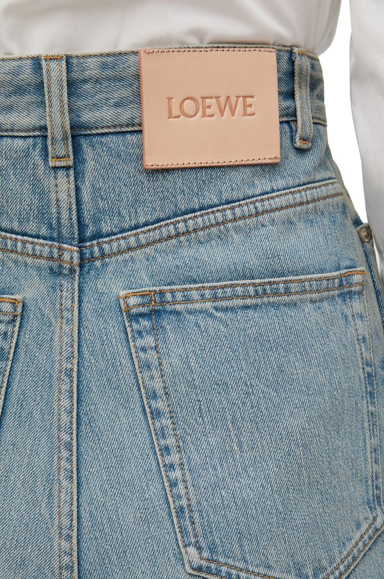 Bustier high waisted jeans in denim