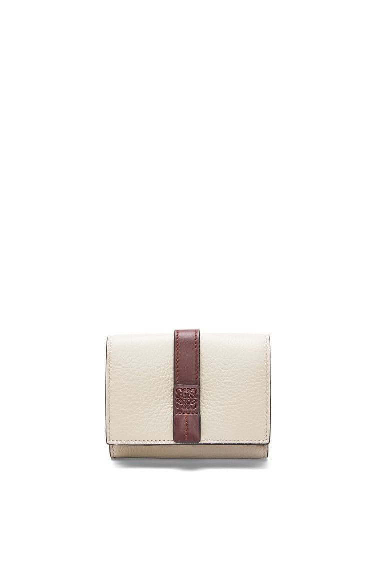 Trifold wallet in soft grained calfskin