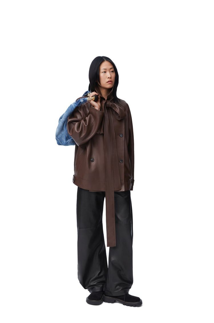 Bow jacket in nappa lambskin