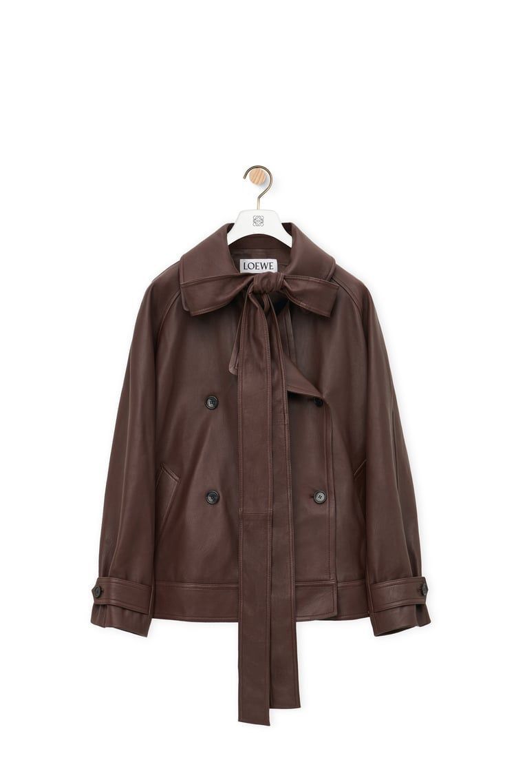 Bow jacket in nappa lambskin