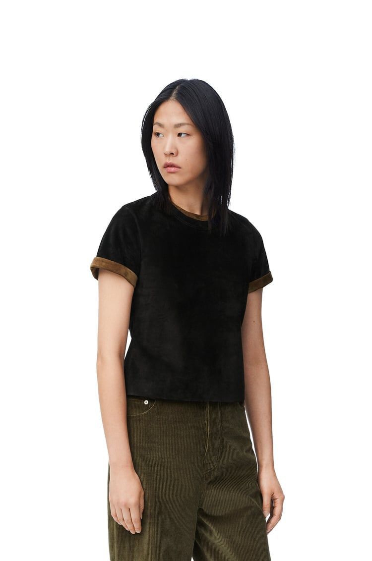 Top in suede calfskin