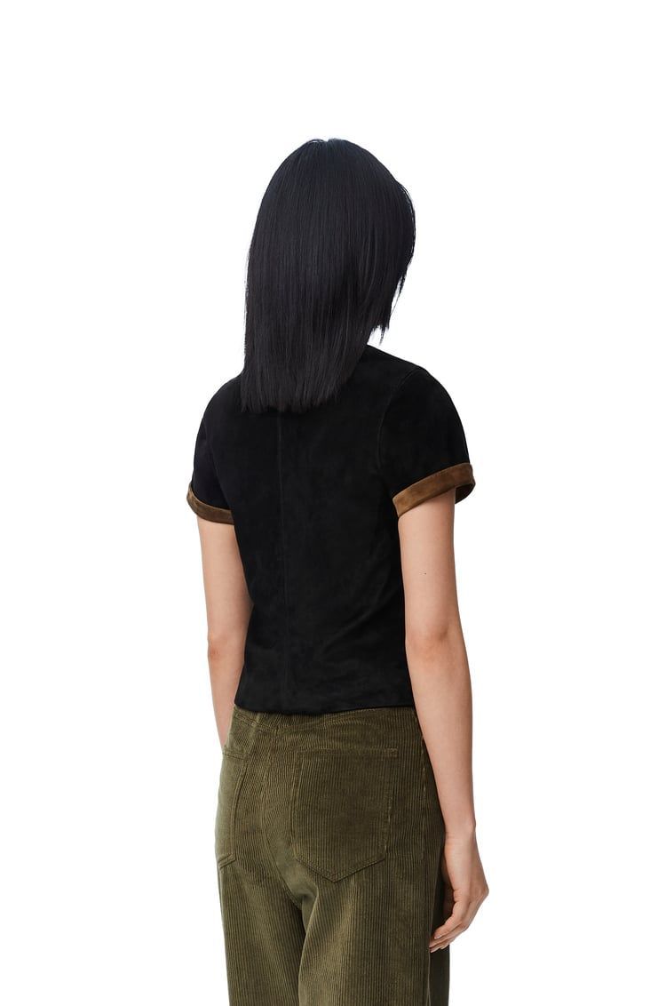 Top in suede calfskin