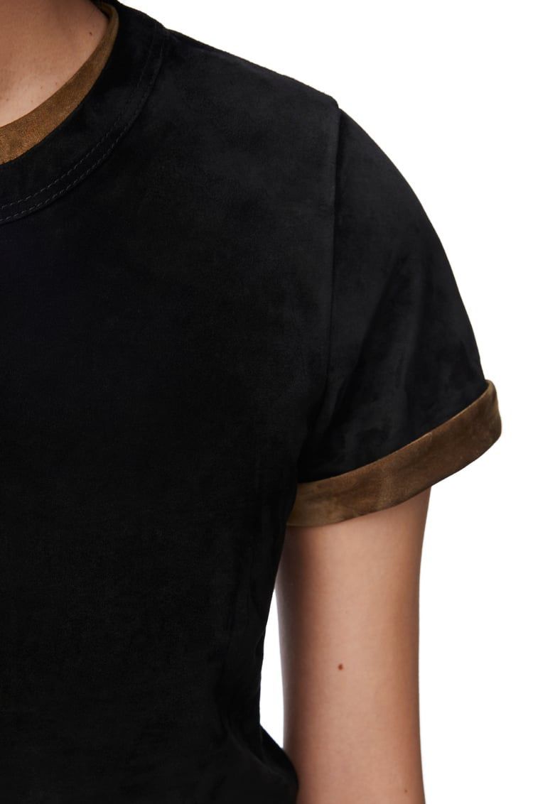 Top in suede calfskin