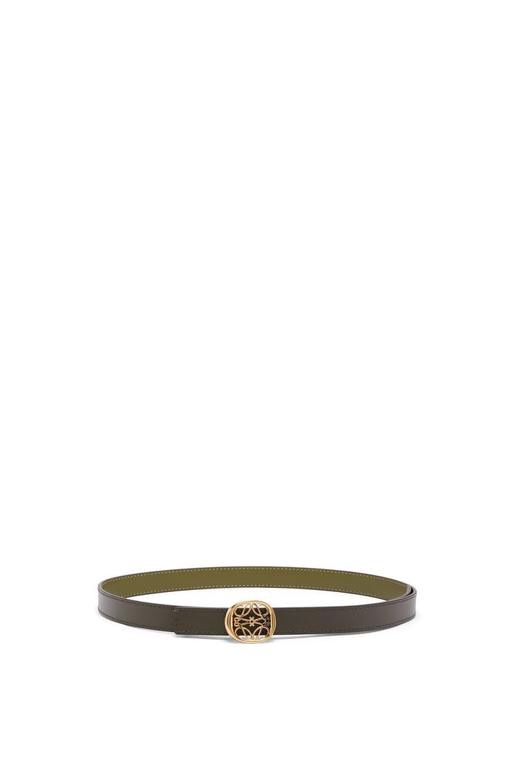 Reversible Anagram Ellipse belt in smooth calfskin