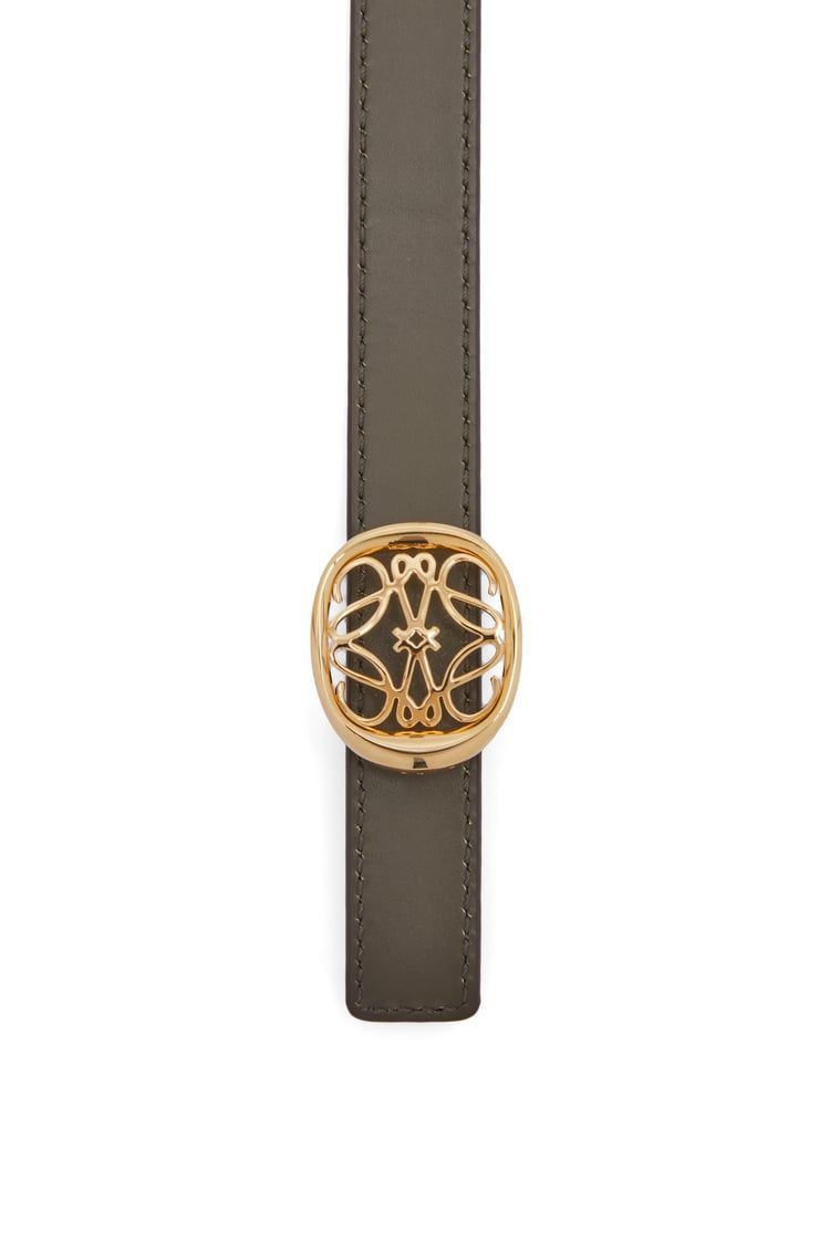Reversible Anagram Ellipse belt in smooth calfskin
