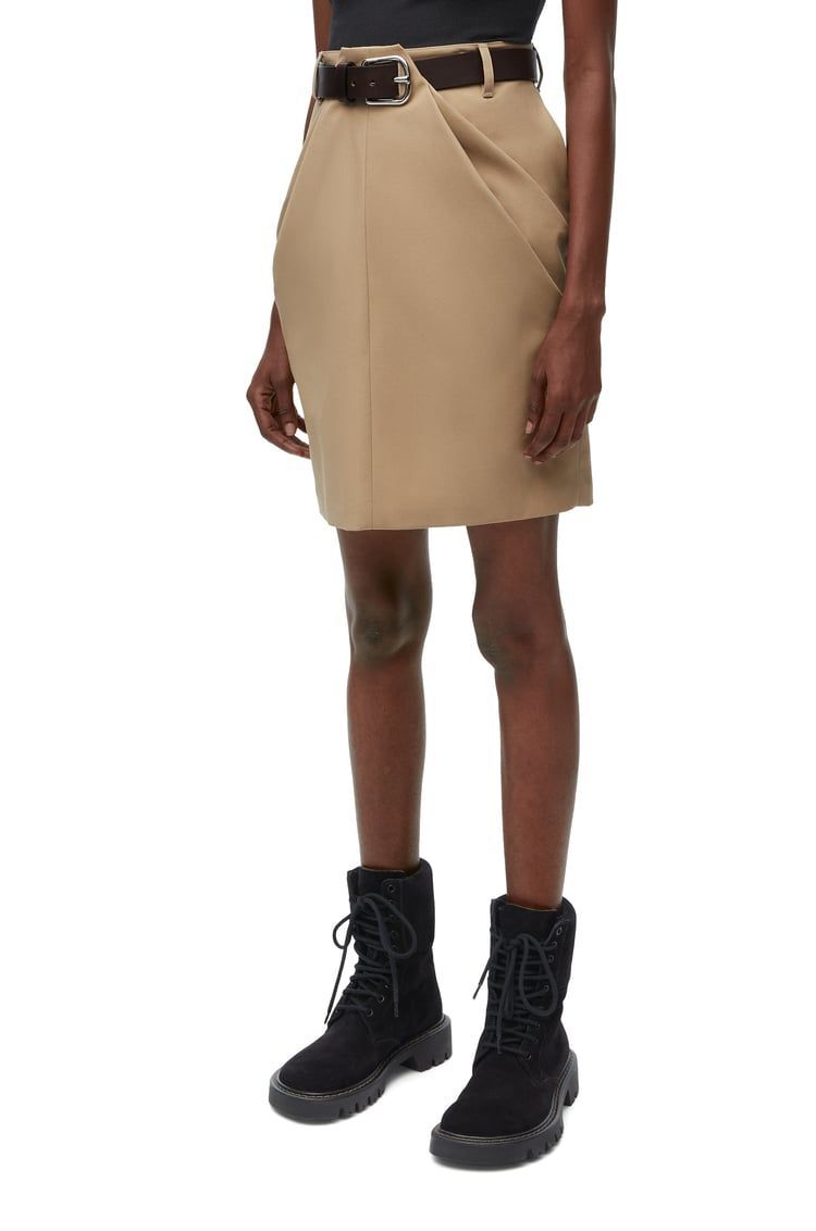 Draped skirt in cotton