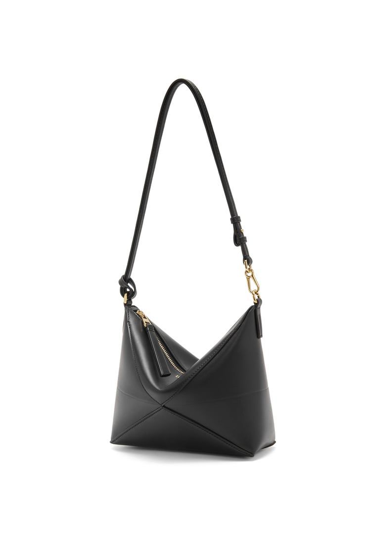 Puzzle Fold pouch in shiny nappa calfskin