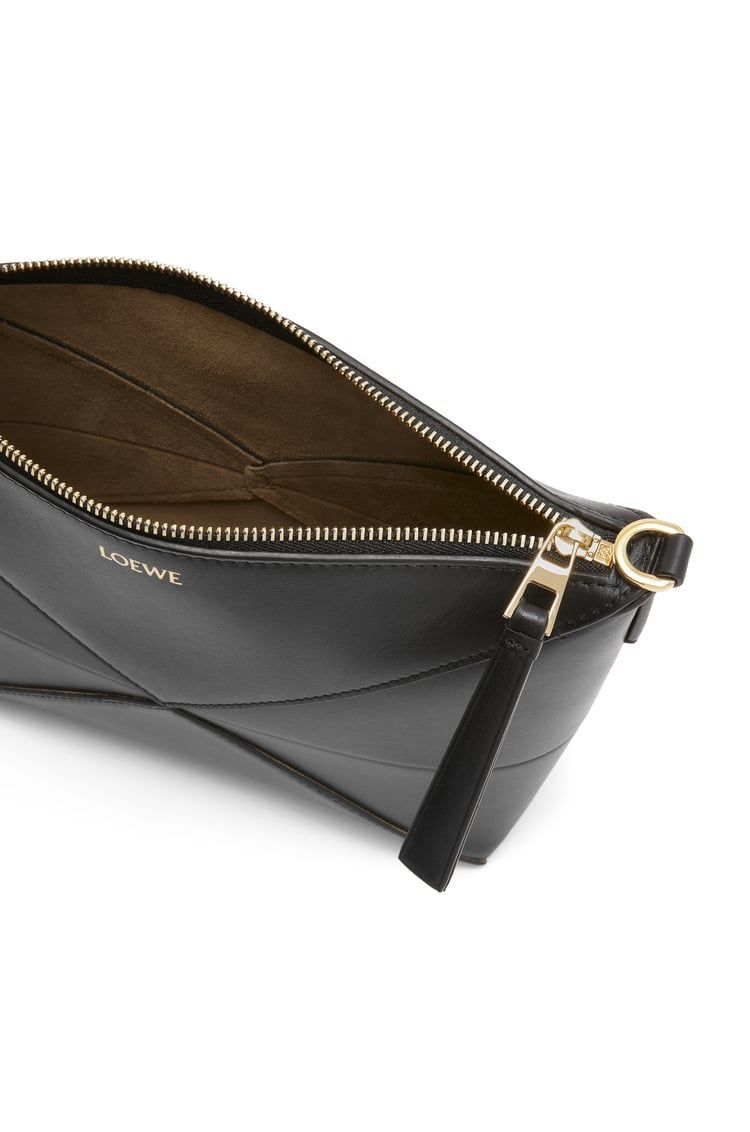 Puzzle Fold pouch in shiny nappa calfskin