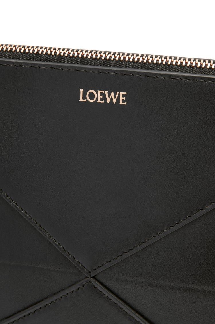 Puzzle Fold pouch in shiny nappa calfskin