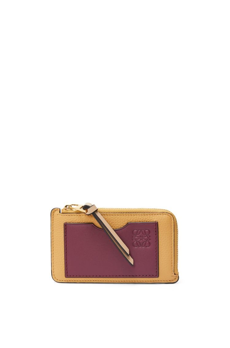 Coin cardholder in soft grained calfskin