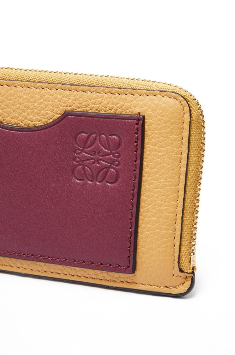 Coin cardholder in soft grained calfskin
