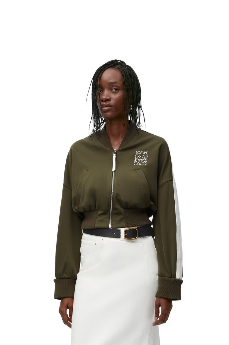 Bomber jacket in technical jersey