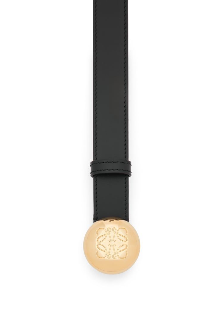 Pebble belt in smooth calfskin