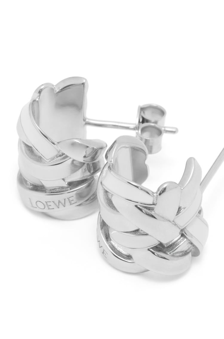Nest small hoop earrings in sterling silver and enamel