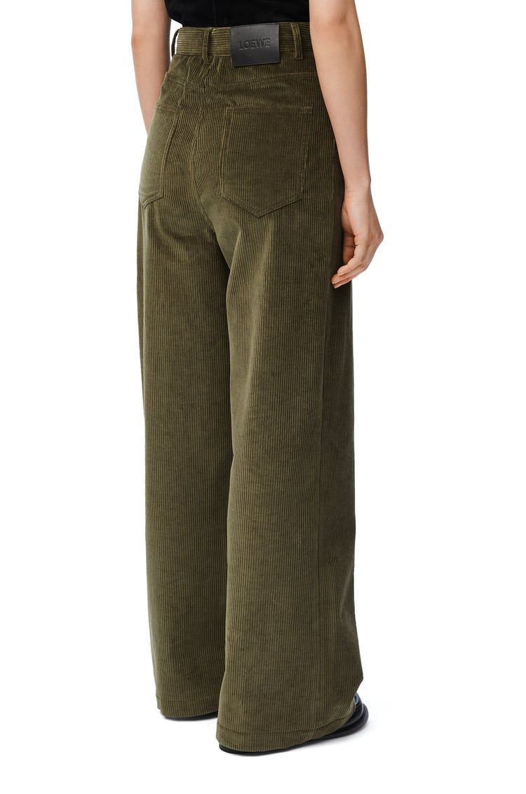 High waisted trousers in cotton and cashmere