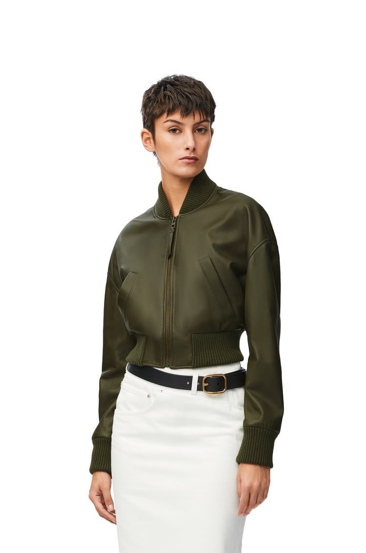 Bomber jacket in nappa lambskin