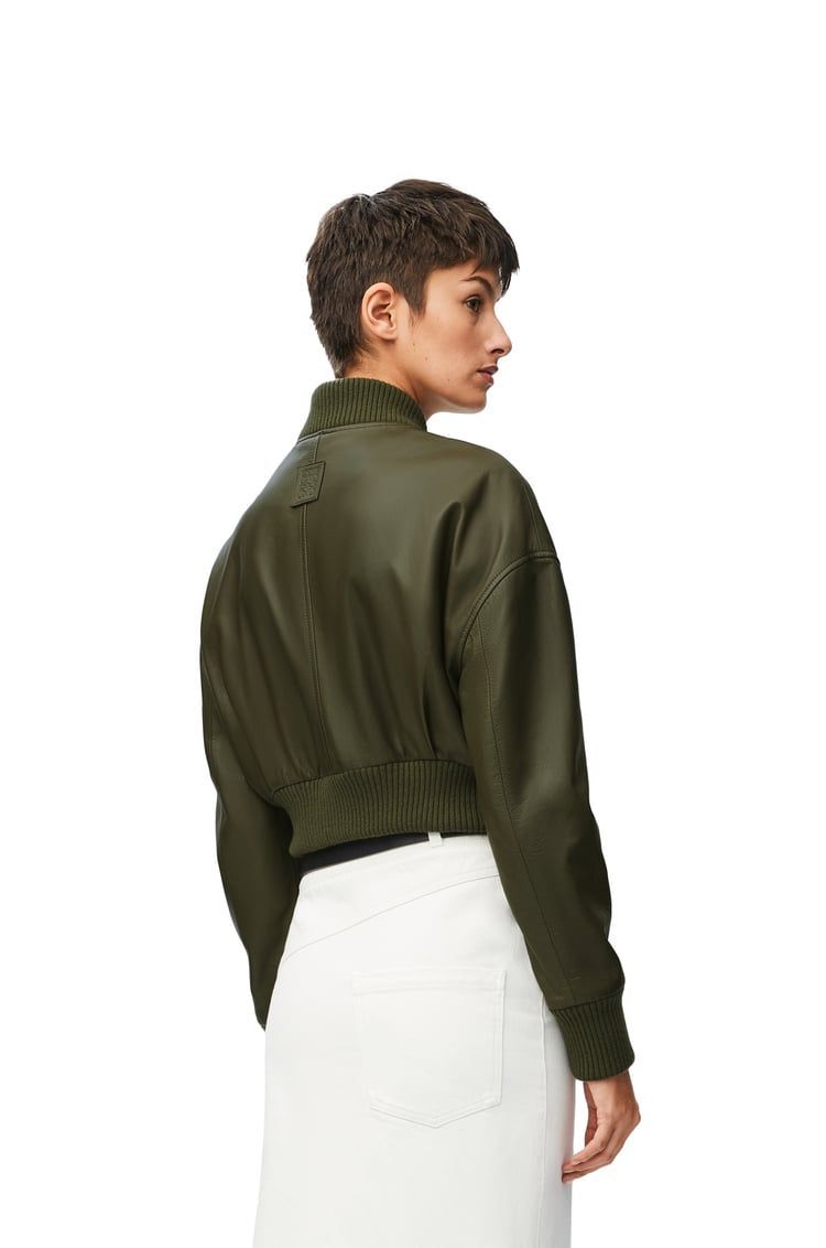 Bomber jacket in nappa lambskin